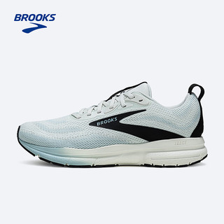 布鲁克斯（BROOKS）男子减震舒适跑步鞋Trace 4 轨迹 灰色/冬季蓝/黑色 40 