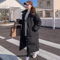 百亿补贴：依然纯 棉服女宽松冬季长款羽绒棉衣韩版外套2024新款棉袄过膝加厚