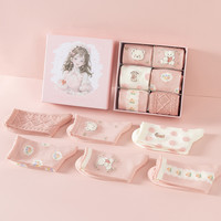 卡拉美拉 Caramella【朝日悠少女系】6双装粉色系女袜亲肤舒适百搭礼盒装中筒袜子女