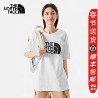 The North Face北面短袖男女同款春夏运动户外印花透气纯棉半袖T恤|86PS 白色/24循环款/86PS-FN4 S (165) 白色/24春夏/86PS-FN4