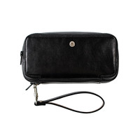 一皮 ONE LEATHER 牛皮烟斗包 多功能收纳袋 黑色