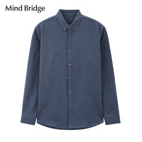 Mind Bridge MindBridge百家好秋季衬衣男士长袖衬衫2024新款商务正装通勤上衣