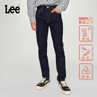 Lee24秋冬新品705标准中腰锥形五袋款磨毛清水洗男牛仔裤保暖潮流