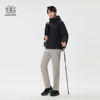 KOLON SPORT/可隆P棉棉服夹克 男子冬户外运动徒步登山气凝胶连帽外套 LHPJ4WNK03-BK   170/92A