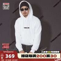 VISION STREET WEAR Classic系列BOXLOGO街头潮流男女同款连帽套头卫衣 白色 L