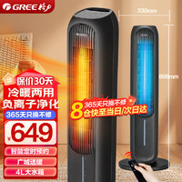 格力 GREE 暖风机取暖器家用负离子加湿遥控电暖器冷风扇冷暖两用空调扇电暖器KS-04S66RDg