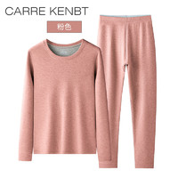 Carre Kenbt CarreKenbt山羊绒女士保暖内衣女加厚加绒冬季蚕丝发热保暖衣套装