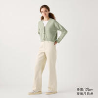 优衣库 UNIQLO 女士舒芙蕾V领针织短开衫 UQ469428777