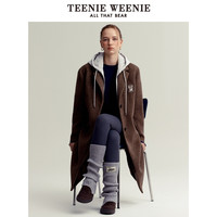TeenieWeenie小熊秋冬季美拉德毛呢大衣绵羊毛中长款呢子外套韩系