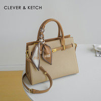 布拉德 Clever&Ketch简约大气手提铂金包女2024新款百搭大容量单肩斜挎包