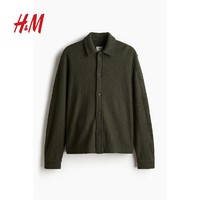 H&M HM男装夹克春季休闲常规版型羊毛混纺外套1231426