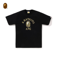 BAPE 男装24年秋冬栅格点阵位图像素迷彩猿人头字母短袖T恤110039N