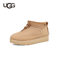 UGG 春季男女同款时尚舒适纯色平底圆头保暖休闲短靴雪地靴1152953