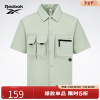 锐步 官方2023夏季男子SHIRT户外防晒复古短袖衬衣23RCS801M 23RCS801MGL3 A/2XL