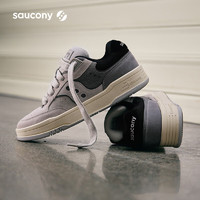 索康尼 saucony CHILLTIME复古休闲鞋男女情侣百搭板鞋面包鞋 灰黑 35.5