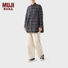 無印良品 MUJI（無印良品 ）女式法兰绒衬衫领长上衣 纯棉
女士衬衫外套内搭格子衫秋季款外衣   165/88A