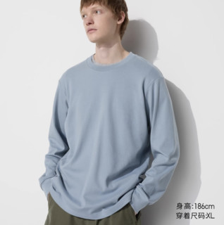 优衣库 UNIQLO 男女装柔软圆领T恤长袖纯色纯棉休闲