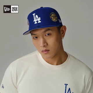 纽亦华 2023新款棒球帽男女同款MLB平檐帽刺绣潮流情侣遮阳帽 60358052-蓝色 712