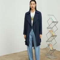 MM麦檬气质高级感天丝中长款收腰风衣外套女春秋