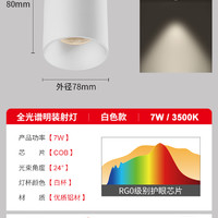 繁简 明装款极柔光射灯cob深防眩光全光谱护眼led天花灯免开孔6209