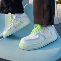 NIKE 耐克 官方AIR FORCE 1女子空军一号运动鞋春季新款胶底HJ4399 400心灵蓝/清透色 37.5