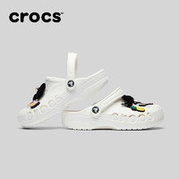 crocs 洞洞鞋贝雅男鞋女鞋轻便耐磨一脚蹬拖鞋休闲鞋|10126 白-100 37 /38(230mm)