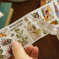 誉禾分段手帐胶带贴纸风景装饰贴画和纸手账本素材儿童节4款装共24张 4269