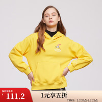 ELAND衣恋运动风时尚洋气连帽短款卫衣女休闲上衣春秋款