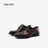 NINE WEST 英伦百搭低跟男士皮鞋休闲皮鞋男 NB380001CC 深咖41