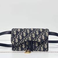 Dior 迪奥 中古95新迪奥saddle系列女士包袋老花斜挎包