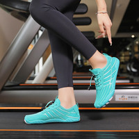 RZWOLF 室内训练男女儿童跳绳瑜伽普拉提防滑跑步机鞋举重透气鞋子 巨M206月色（偏大一码） 46