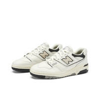 new balance NB550官方板鞋男鞋女鞋情侣复古低帮百搭米色/黑色休闲运动鞋 米色/黑色 BB550LWT