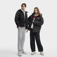 FILA 情侣款羽绒服男女同款休闲舒适连帽保暖外套