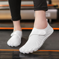 RZWOLF 室内训练男女儿童跳绳瑜伽普拉提防滑跑步机鞋举重透气鞋子 巨A09白色（标准运动码） 44