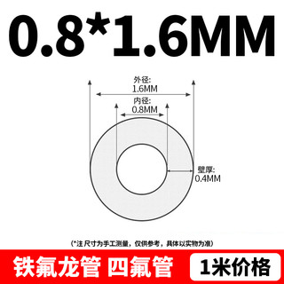 沃文特 Lowent 四氟管 透明聚四氟乙烯管 0.8*1.6 颜色分类