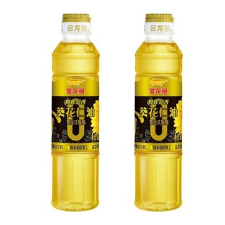 金龙鱼 葵花仁油400ml*2瓶鲜榨原香零反式脂肪压榨葵花仁油