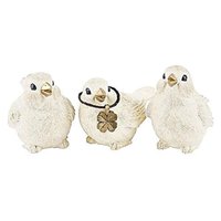 Kishima 花园装饰品 白色两只小鸟摆件 12*11.8*23.2cm Not Specified