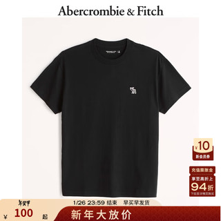 Abercrombie & Fitch 男女款宽松圆领短袖T恤