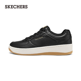 斯凯奇（Skechers）男女同款板鞋轻质吸震透气185160 黑色/BLK 39