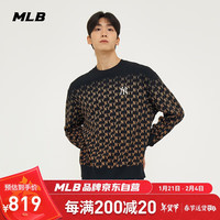 MLB男女秋季运动服休闲针织卫衣套头衫3AMTM0744-50BKS-L