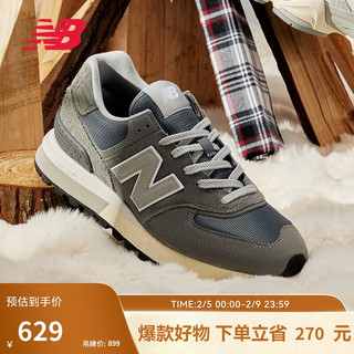 new balance 运动鞋男鞋女鞋厚底透气休闲鞋574LG系列U574LGHX 37.5