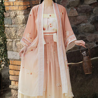 汉虞葵 南笙一梦 女士汉服 褙子+宋抹+襦裙 L