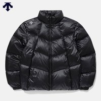 迪桑特(DESCENTE)男女同款短款pooper日常休闲保暖羽绒服夹克 亮面黑 L(100)