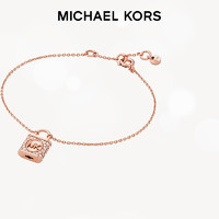 MICHAEL KORS迈克高仕MK心有锁属寓意长久手链女生日礼物送女友礼物银情侣手链 玫瑰金色 MKC1631AN791