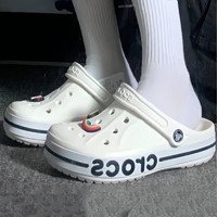 crocs 中性沙滩洞洞鞋 205089-126 白/深蓝 43