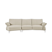  顾家家居 KUKA  90.YG.1218 现代皮艺沙发 三人位（躺右） 典雅白