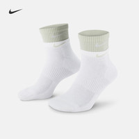 耐克(NIKE)舒适速干训练短袜1双春季透气缓震针织运动DH4058 105白/白/海玻璃色 M