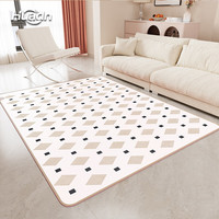 Huadn双人地暖垫石墨烯电热地毯客厅取暖加热瑜伽垫菱格100x200cm 百搭菱格地暖垫