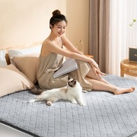 forest life双人双控家用除螨宿舍电热毯电褥子双面可用1.5*1.8米 双面【1.8x1.5m】抹茶绿+羊绒灰