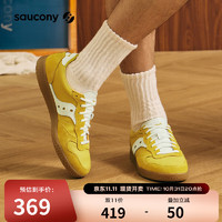 Saucony索康尼BULLET复古德式训练鞋男女经典休闲板鞋黄白37.5